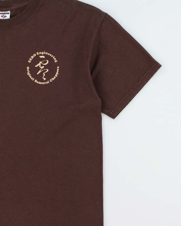 Vintage Y2K 00s Zero Engineering Okazaki Japan Original Samurai Choppers Heavyweight Crewneck T-Shirt - L
