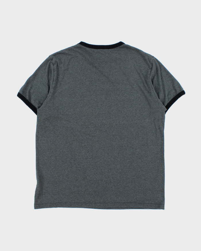 Vintage Y2K 00s DKNY Jeans Marl Grey Crewneck Ringer T-Shirt - M