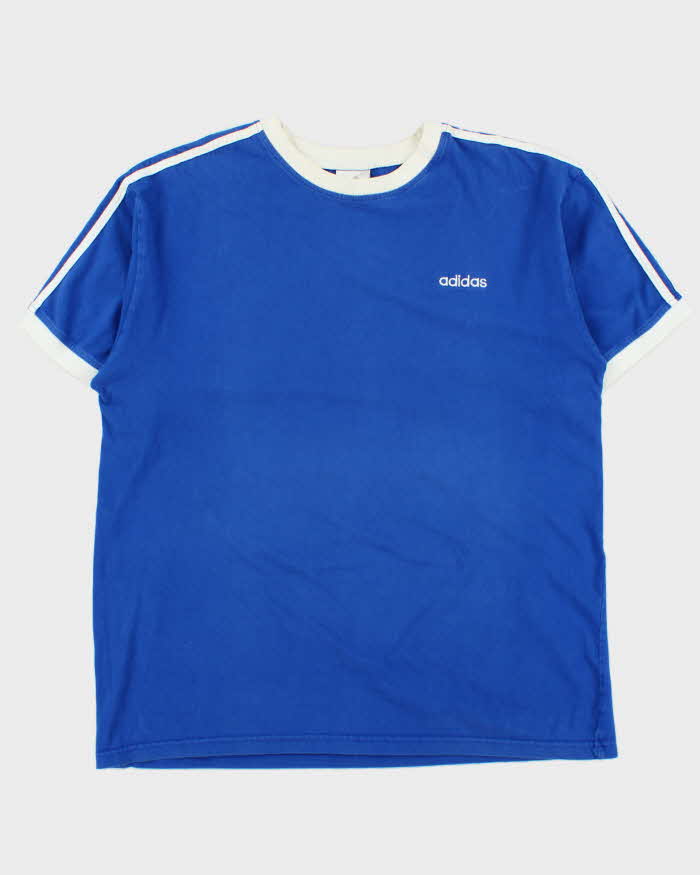 Vintage Y2K 00s Adidas Made In Canada Heavyweight Embroidered 3-Stripe Crewneck T-Shirt - XL