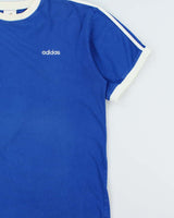 Vintage Y2K 00s Adidas Made In Canada Heavyweight Embroidered 3-Stripe Crewneck T-Shirt - XL