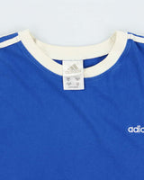 Vintage Y2K 00s Adidas Made In Canada Heavyweight Embroidered 3-Stripe Crewneck T-Shirt - XL