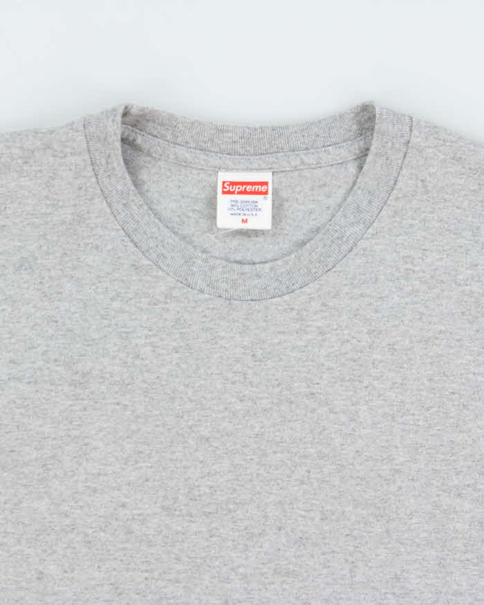 Vintage Supreme Made In USA Blank Heavyweight Crewneck T-shirt - M