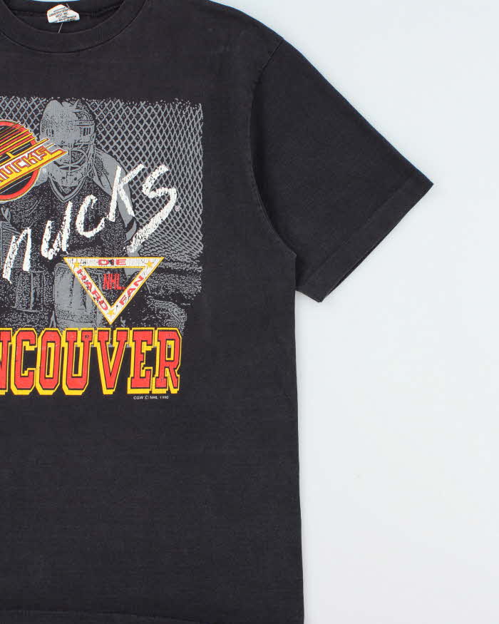 Vintage 1990 NHL Vancouver Canucks Single Stitch T-shirt - L