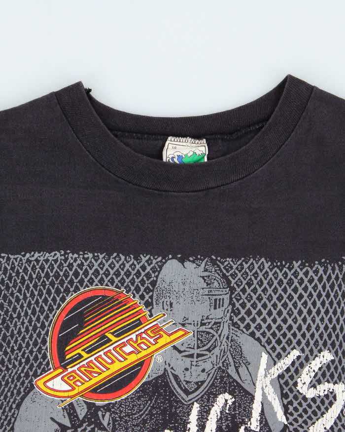 Vintage 1990 NHL Vancouver Canucks Single Stitch T-shirt - L