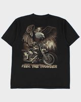 Vintage 1990s Rock Eagle Feel The Thunder Single Stitch T-shirt - XL