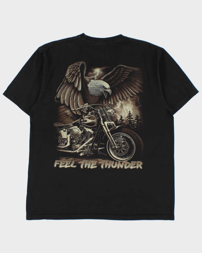Vintage 1990s Rock Eagle Feel The Thunder Single Stitch T-shirt - XL