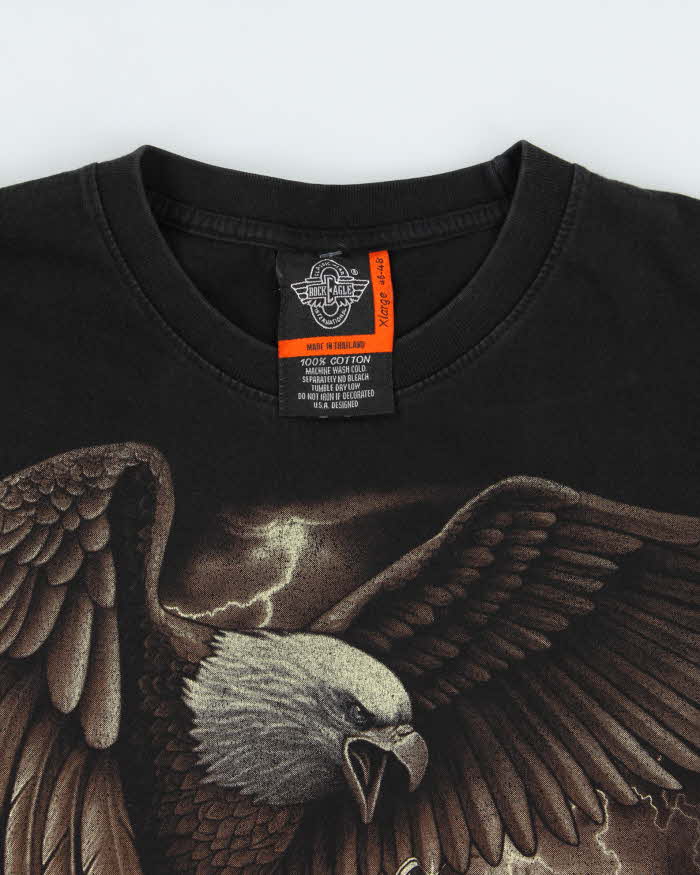 Vintage 1990s Rock Eagle Feel The Thunder Single Stitch T-shirt - XL