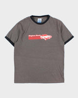 Vintage Y2K 00s Daytona Beach Dodge Charger Marl Grey Crewneck Ringer T-Shirt - M