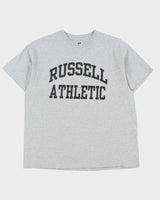 Vintage Y2K 00s Russell Athletic Marl Grey Crewneck T-Shirt - XL