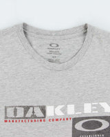 Vintage Y2K 00s Oakley Marl Grey Regular Fit Crewneck T-Shirt - S