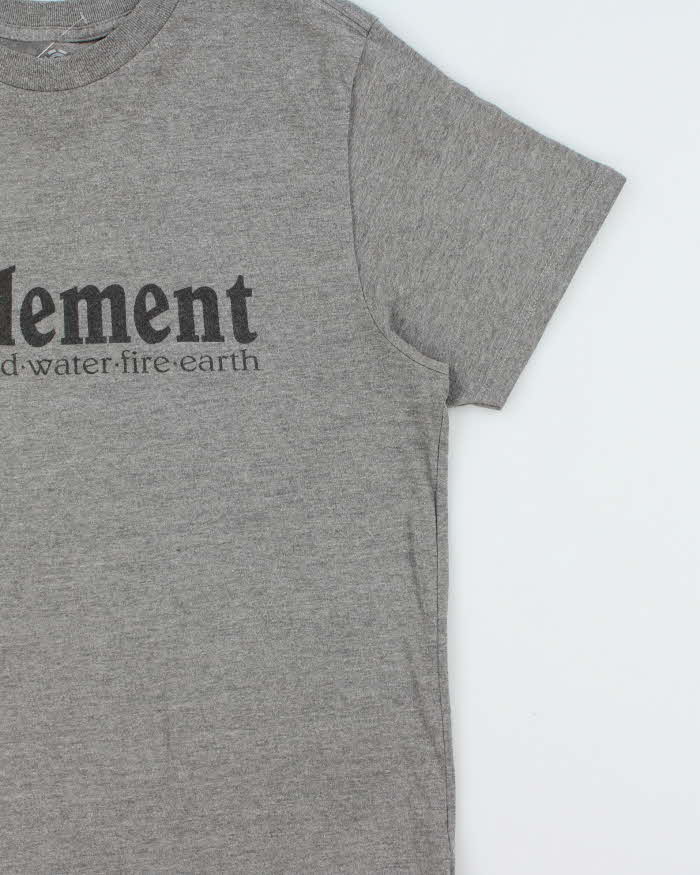 Vintage Element Skateboards Classic Logo Marl Grey Regular Fit Crewneck T-Shirt - L