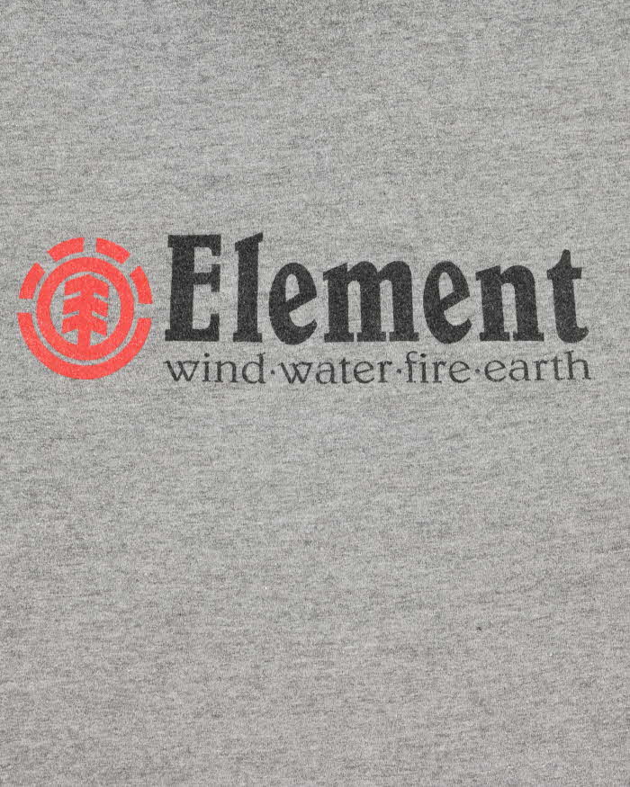 Vintage Element Skateboards Classic Logo Marl Grey Regular Fit Crewneck T-Shirt - L