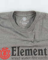 Vintage Element Skateboards Classic Logo Marl Grey Regular Fit Crewneck T-Shirt - L