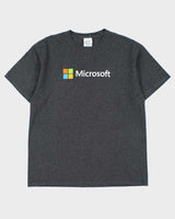 Vintage Y2K 00s Microsoft Windows Marl Grey Heavyweight Crewneck T-Shirt - L