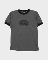 Vintage Y2K 00s Vans Skate Marl Grey Heavyweight Crewneck Ringer T-Shirt - M