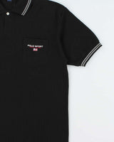 Vintage 1990s Ralph Lauren Polo Sport Ribbed Short Sleeve Pocket Polo Shirt - L