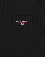 Vintage 1990s Ralph Lauren Polo Sport Ribbed Short Sleeve Pocket Polo Shirt - L