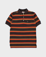 Vintage 1990s Penguin Musingwear Striped Short Sleeve Pocket Polo Shirt - S