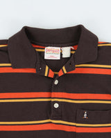 Vintage 1990s Penguin Musingwear Striped Short Sleeve Pocket Polo Shirt - S