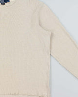 Vintage 1990s Polo Ralph Lauren Cotton &amp; Linen Heavyweight Long Sleeve T-shirt - XXL