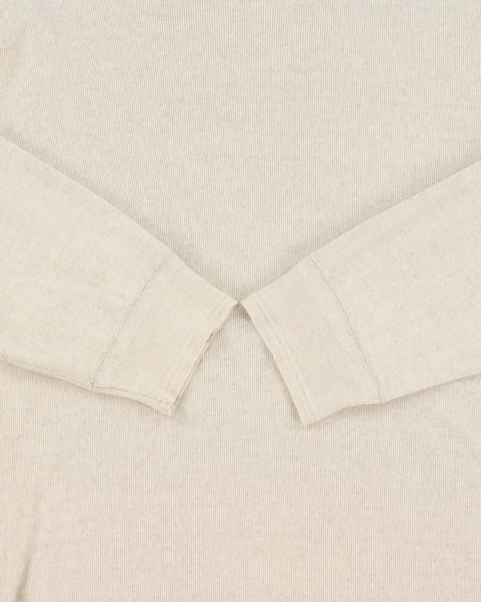 Vintage 1990s Polo Ralph Lauren Cotton &amp; Linen Heavyweight Long Sleeve T-shirt - XXL