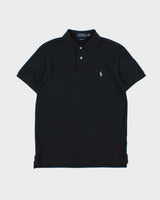 Vintage Polo Ralph Lauren Black Classic Slim Fit Short Sleeve Polo Shirt - M
