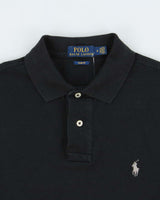 Vintage Polo Ralph Lauren Black Classic Slim Fit Short Sleeve Polo Shirt - M