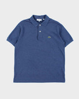 Vintage Lacoste Marl Blue Croc Classic Fit Short Sleeve Polo Shirt - L