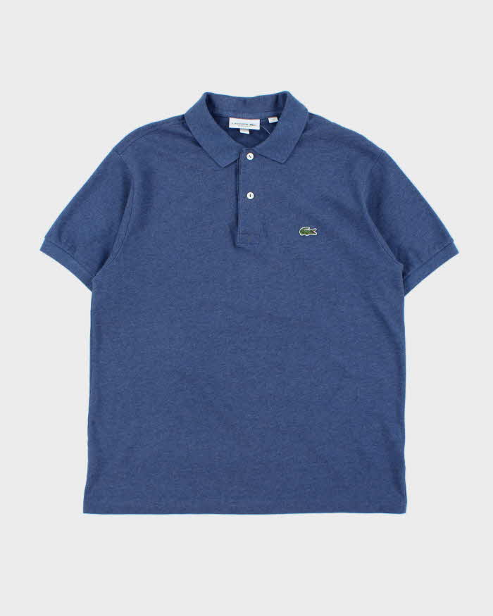 Vintage Lacoste Marl Blue Croc Classic Fit Short Sleeve Polo Shirt - L