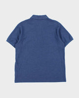 Vintage Lacoste Marl Blue Croc Classic Fit Short Sleeve Polo Shirt - L