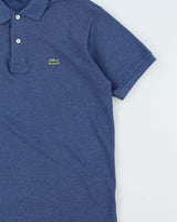 Vintage Lacoste Marl Blue Croc Classic Fit Short Sleeve Polo Shirt - L