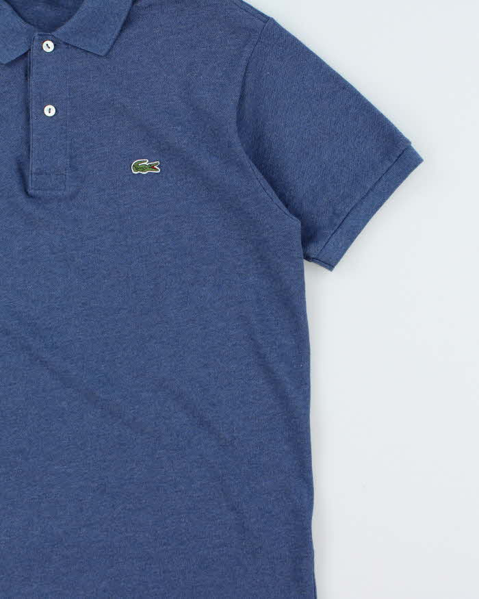 Vintage Lacoste Marl Blue Croc Classic Fit Short Sleeve Polo Shirt - L