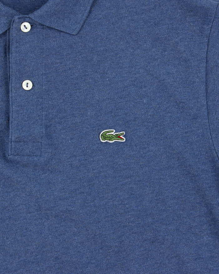 Vintage Lacoste Marl Blue Croc Classic Fit Short Sleeve Polo Shirt - L
