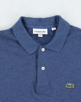 Vintage Lacoste Marl Blue Croc Classic Fit Short Sleeve Polo Shirt - L