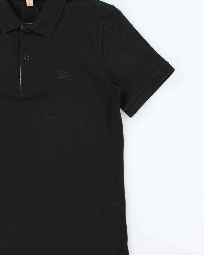 Vintage Burberry Classic Nova Check Placket Short Sleeve Polo Shirt - S