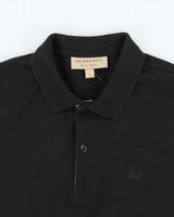 Vintage Burberry Classic Nova Check Placket Short Sleeve Polo Shirt - S