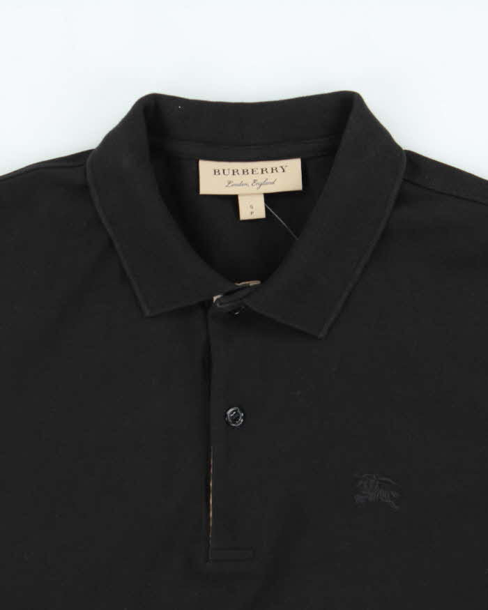 Vintage Burberry Classic Nova Check Placket Short Sleeve Polo Shirt - S