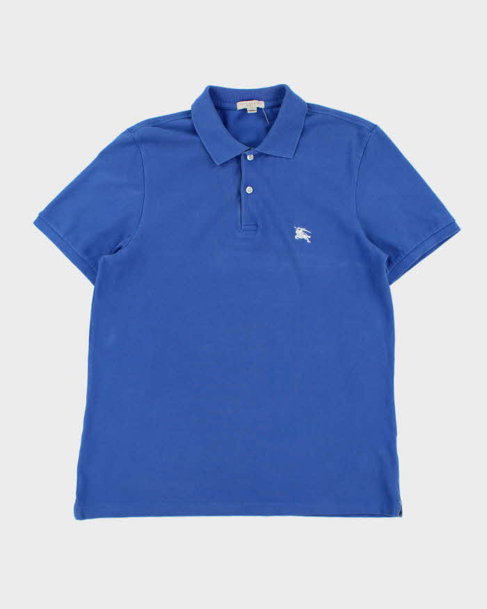 Vintage Burberry Brit Classic Nova Check Placket Short Sleeve Polo Shirt - XL