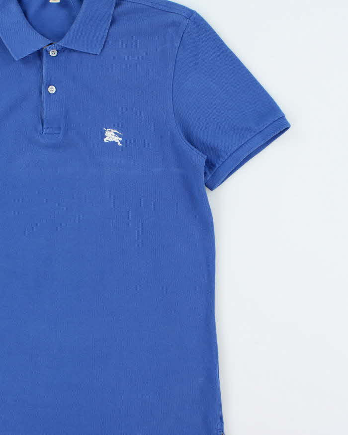 Vintage Burberry Brit Classic Nova Check Placket Short Sleeve Polo Shirt - XL