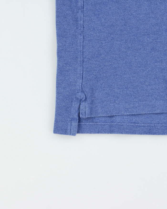 Vintage Polo Ralph Lauren Marl Blue Classic Custom Slim Fit Short Sleeve Polo Shirt - S