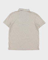 Vintage Lacoste Marl Beige Classic Croc Slim Fit Short Sleeve Polo Shirt - XL
