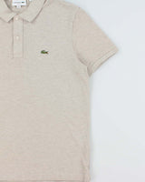 Vintage Lacoste Marl Beige Classic Croc Slim Fit Short Sleeve Polo Shirt - XL