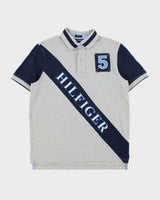 Vintage Y2K 00s Tommy Hilfiger Marl Embroidered Striped Custom Fit Short Sleeve Polo Shirt - M