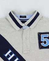 Vintage Y2K 00s Tommy Hilfiger Marl Embroidered Striped Custom Fit Short Sleeve Polo Shirt - M