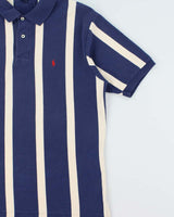 Vintage 1990s Polo Ralph Lauren Striped Classic Short Sleeve Polo Shirt - L
