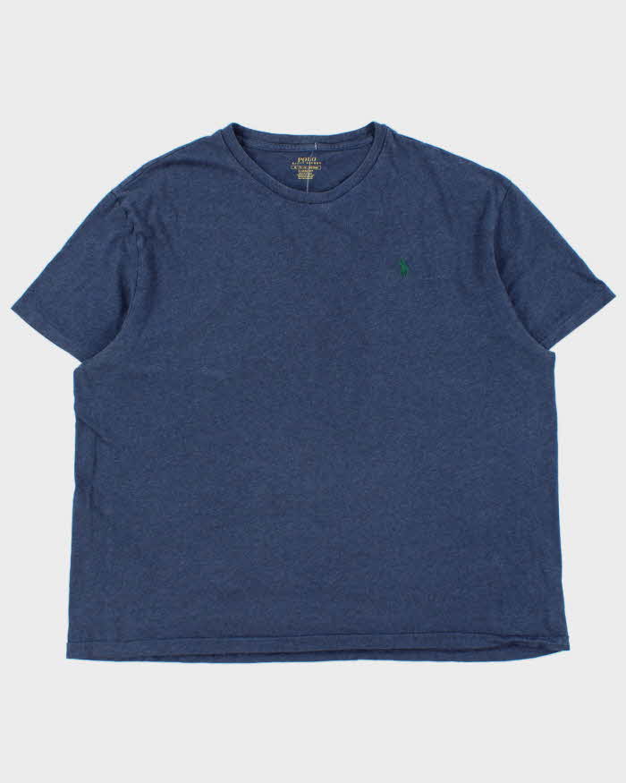 Vintage Polo Ralph Lauren Marl Blue Classic Fit Crewneck T-Shirt - XL