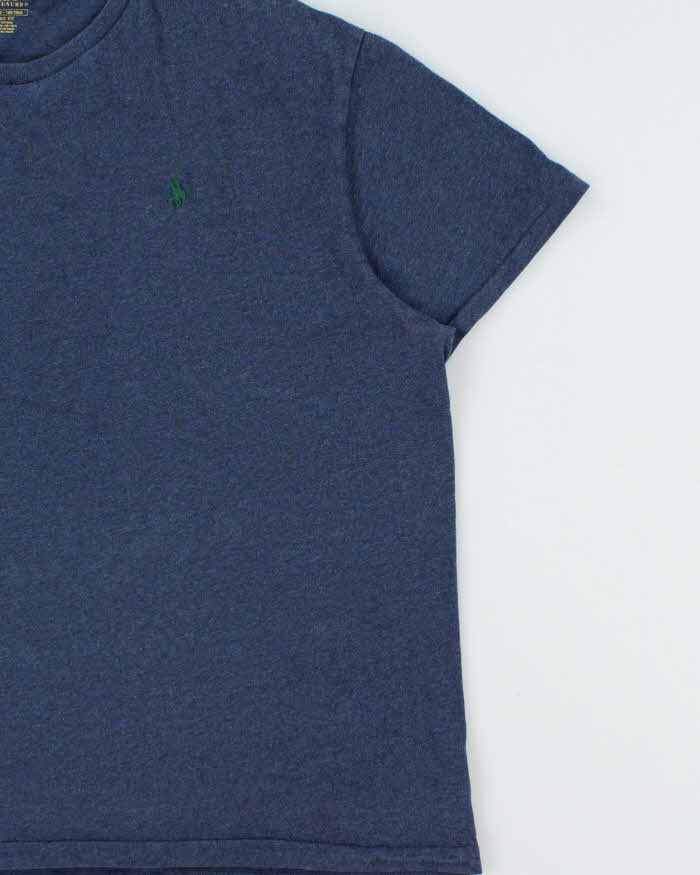 Vintage Polo Ralph Lauren Marl Blue Classic Fit Crewneck T-Shirt - XL