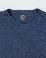 Vintage Polo Ralph Lauren Marl Blue Classic Fit Crewneck T-Shirt - XL