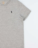 Vintage Polo Ralph Lauren Marl Grey Classic V-Neck T-Shirt - L