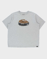 Vintage Carhartt Marl Grey Heavyweight Camo Logo Relaxed Fit Crewneck T-Shirt - XXL